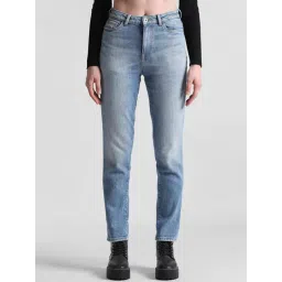 Only Blue Cotton Slim Fit High Rise Jeans-picture-20