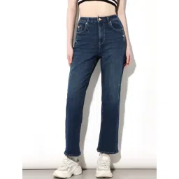 Only Blue Cotton Solid High Rise Jeans-picture-38