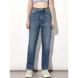 Only Blue Cotton Straight Fit Jeans-picture-33