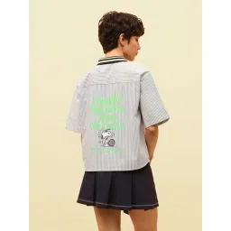 Only Blue Cotton Stripes Shirt image 4