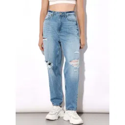 Only Blue High Rise Distress Jeans-picture-24