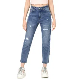 Only Blue High Rise Distressed Jeans-picture-28