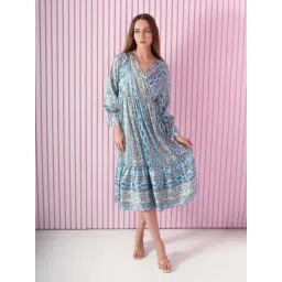 Only Blue Printed Dress-picture-36