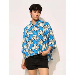 Only Blue Printed Shirt-picture-32