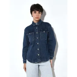 Only Blue Relaxed Denim Jacket-picture-20