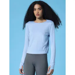 Only Blue Round Neck T-Shirt-image-48