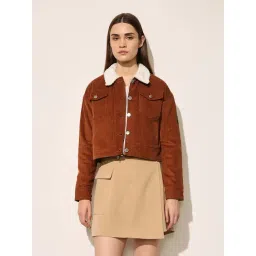 Only Brown Cotton Regular Fit Jacket-picture-11