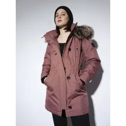 Only Brown Faux Fur Parka Jacket-picture-15