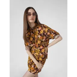 Only Brown Floral Print Shirt-picture-13