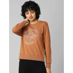 Only Brown Graphic Print Sweatshirt-picture-11