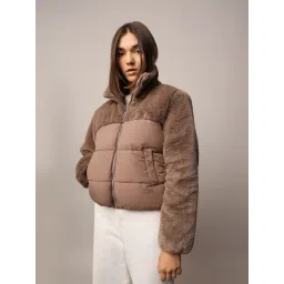 Only Brown Regular Fit Puffer Jacket-picture-41