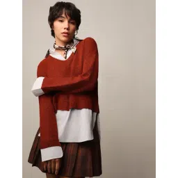 Only Brown Regular Fit Pullover-picture-17