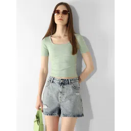 ONLY Cotton Round Neck Knitted Slim Fit T-shirt-picture-14