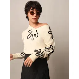 Only Cream Self Design Pullover-picture-11