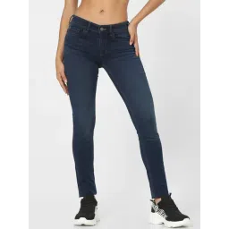 Only Dark Blue Skinny Fit Lightly Washed Jeans-picture-31