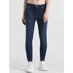 Only Dark Blue Skinny Fit Mid Rise Jeans-picture-14