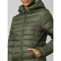 Only Dark Green Quilted Jacket image 5