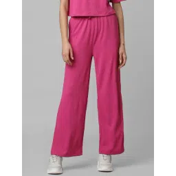 Only Dark Pink Regular Fit High Rise Pants-picture-24