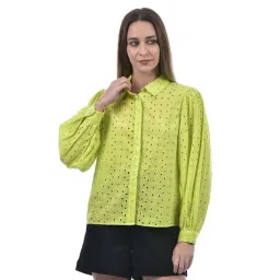 Only Evening Primrose Regular Fit Self Pattern Shirt-picture-25