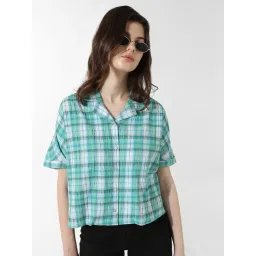 Only Green Cotton Checks Shirt-picture-42
