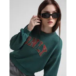 Only Green Cotton Graphic Print Sweatshirt-picture-15