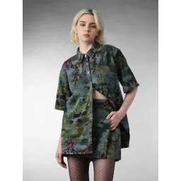 Only Green Cotton Oversized Printed Shirt-picture-10