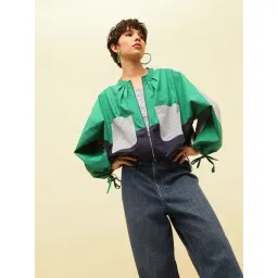 Only Green Cotton Print Casual Jacket-picture-20