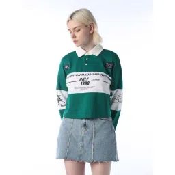 Only Green Cotton Regular Fit Printed Polo T-Shirt-picture-39