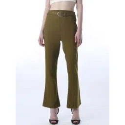 Only Green Flared Fit Trousers-picture-42