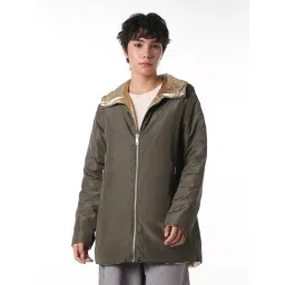 Only Green Polyester Solid Puffer Jacket-picture-34