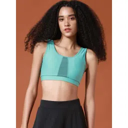 Only Green Round Neck Printed Sports Bra-picture-42