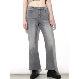 Only Grey Cotton Solid Mid Rise Jeans-picture-25