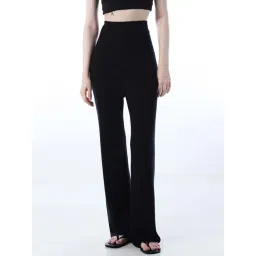 Only Jet Black Flared Fit Trousers-picture-21