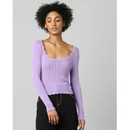 only Knitted Scoop-Neck Pullover-picture-14