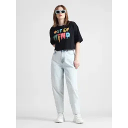 Only Light Blue Cotton Regular Fit High Rise Jeans-picture-21