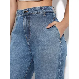 Only Light Blue Cotton Regular Fit High Rise Jeans image 5