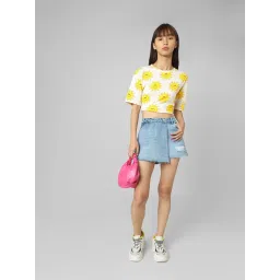 Only Light Blue Cotton Skirt image 4