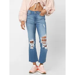Only Light Blue Distressed Jeans image 1