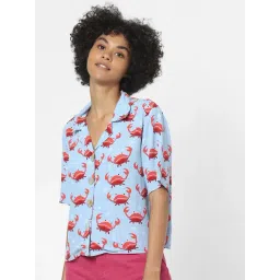 Only Light Blue Printed Shirt-picture-29