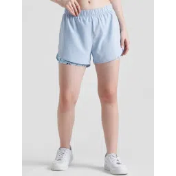 Only Light Blue Regular fit Sports Shorts-picture-10