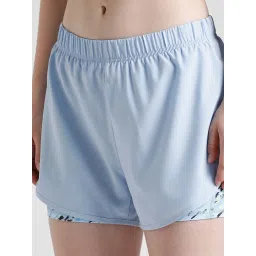 Only Light Blue Regular fit Sports Shorts image 5