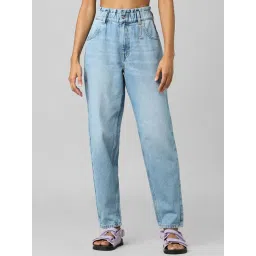 Only Light Blue Straight Fit High Rise Jeans-picture-24