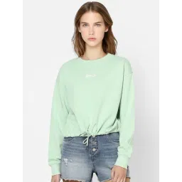 Only Light Green Cotton Logo Print Sweatshirt-picture-26