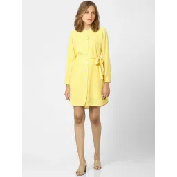 Only Light Yellow Printed Shirt Dress image 1
