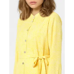 Only Light Yellow Printed Shirt Dress image 4