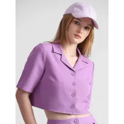 Only Lilac Regular Fit Cropped Shirt-picture-46