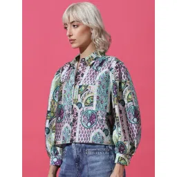 Only Multicolor Printed Shirt image 3
