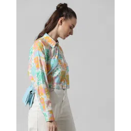 Only Multicolor Viscose Printed Crop Shirt-picture-45