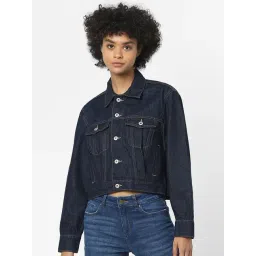 Only Navy Full Sleeves Denim Jacket-picture-16