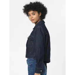 Only Navy Full Sleeves Denim Jacket image 3